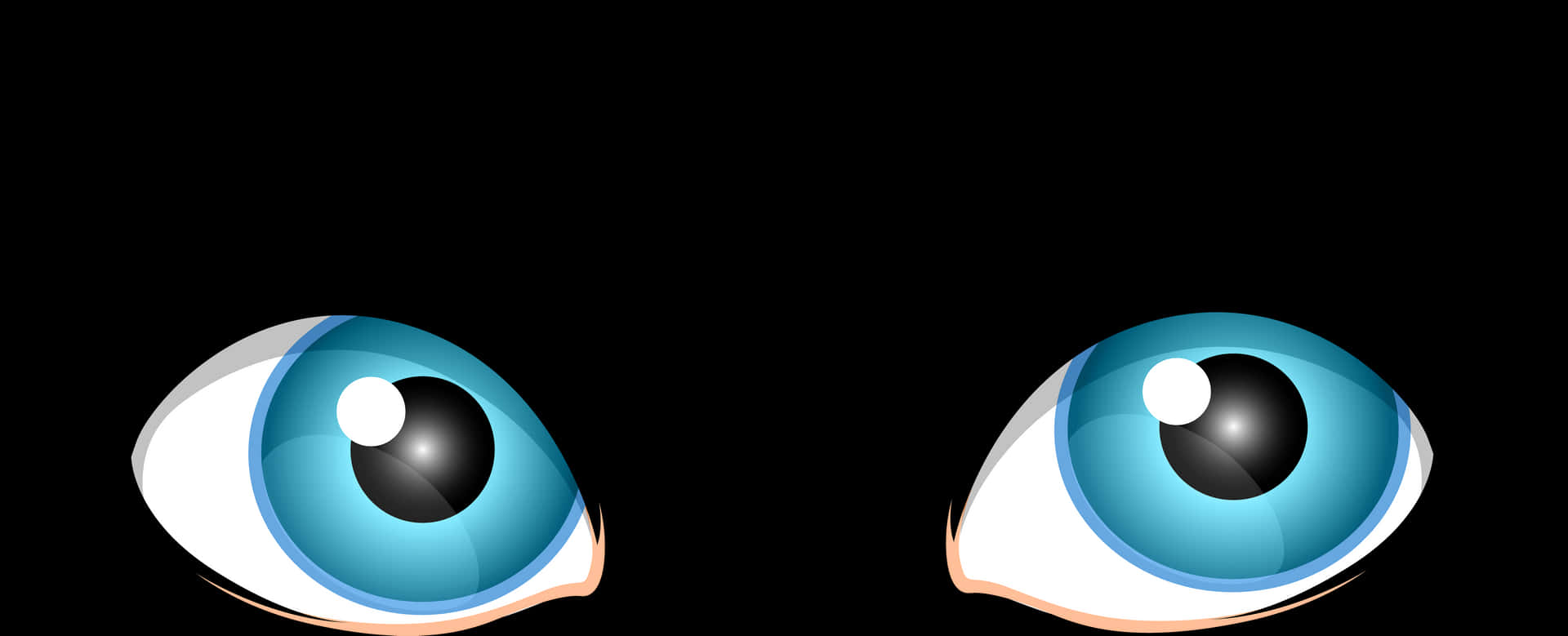 Cartoon Eyes Vector Illustration PNG