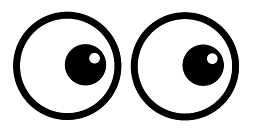 Cartoon Eyes Vector Illustration PNG