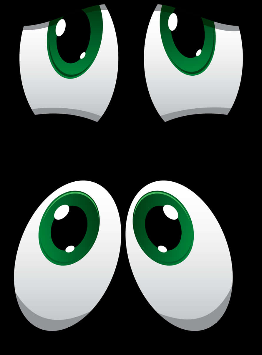 Cartoon Eyes Vector Illustration PNG