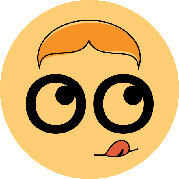 Cartoon Face Drooling Emoji PNG