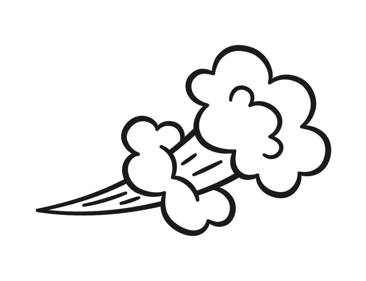 Cartoon Scheet Wolk Illustratie Achtergrond