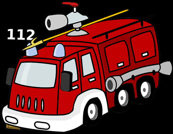 Cartoon Fire Engine112 PNG