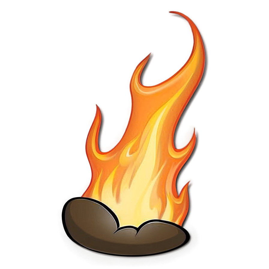 Download Cartoon Fire Flames Png Ara98 | Wallpapers.com