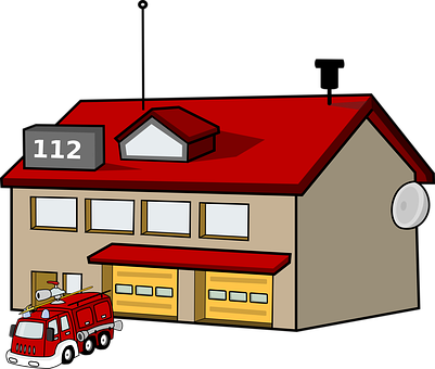Cartoon Fire Station112 PNG