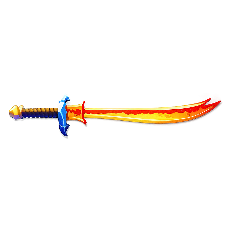 Cartoon Fire Sword Png Bdd38 PNG