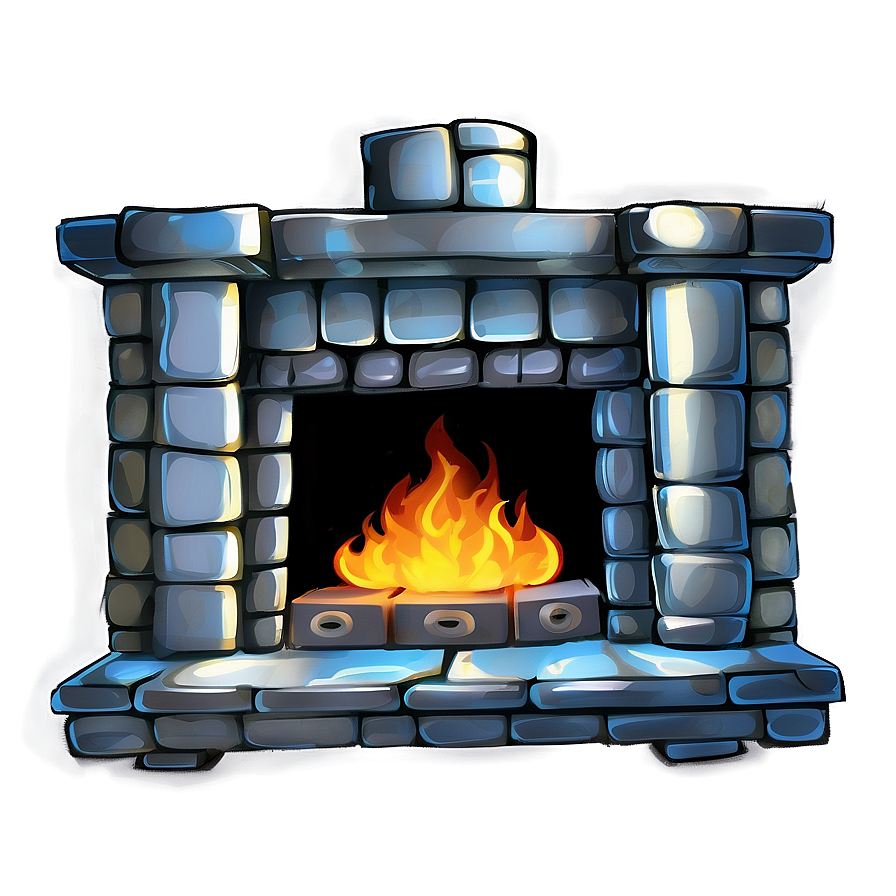 Cartoon Fireplace Png 06212024 PNG