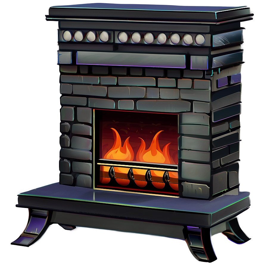 Cartoon Fireplace Png 06212024 PNG