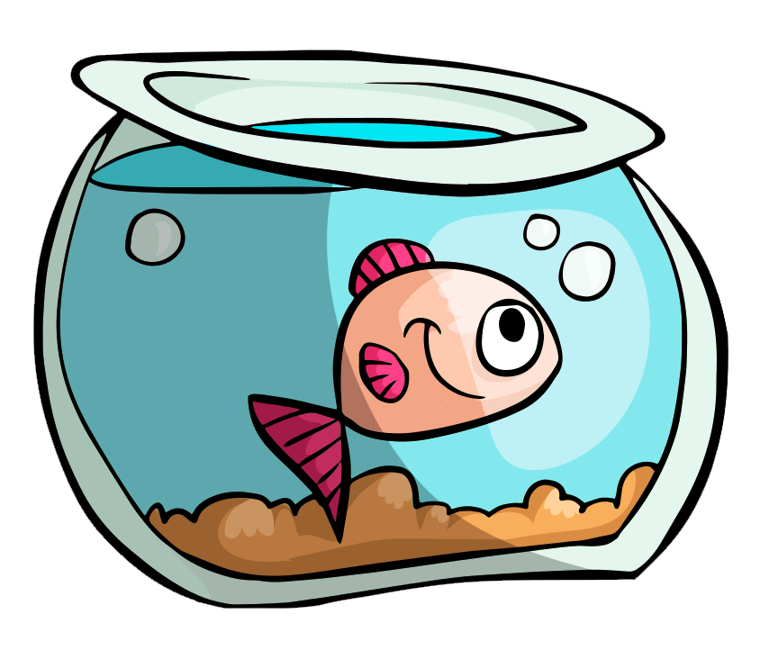 Cartoon Fishin Bowl PNG