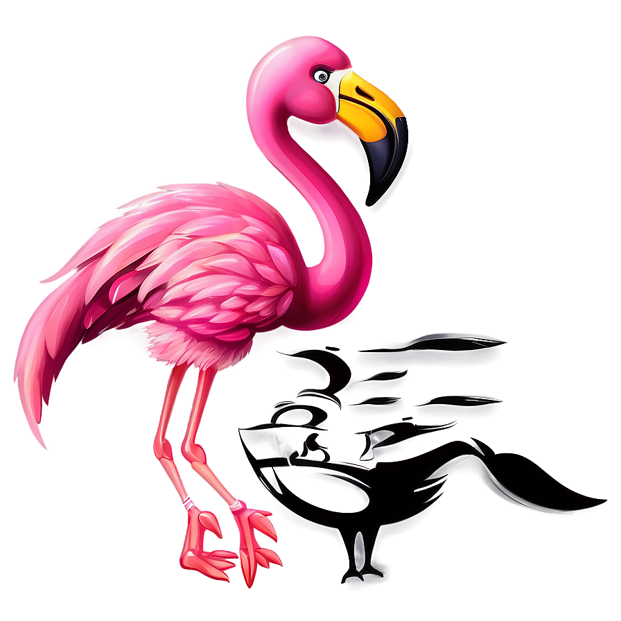 Cartoon Flamingo Character Png 05062024 PNG
