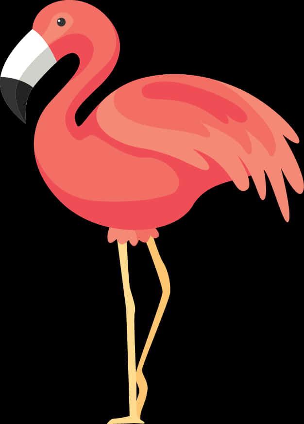 Cartoon Flamingo Standing PNG