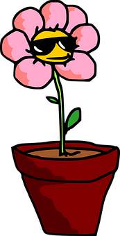 Cartoon Flowerin Pot PNG