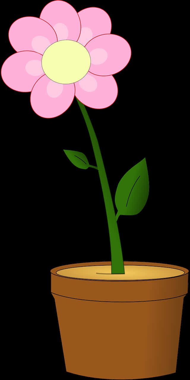 Cartoon Flowerin Pot PNG