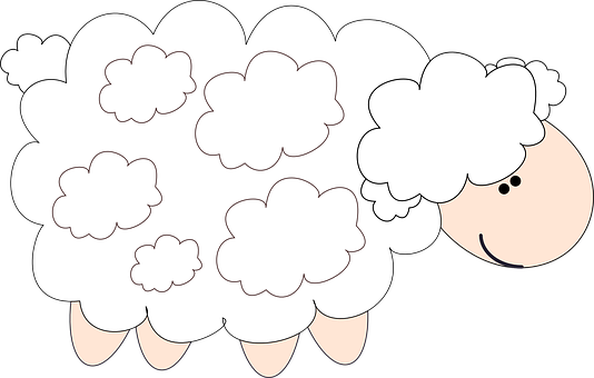 Cartoon Fluffy Lamb PNG