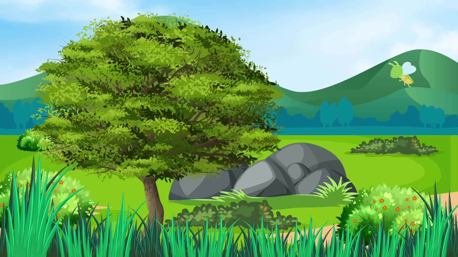 Download Cartoon Forest Background 1920 X 1080 