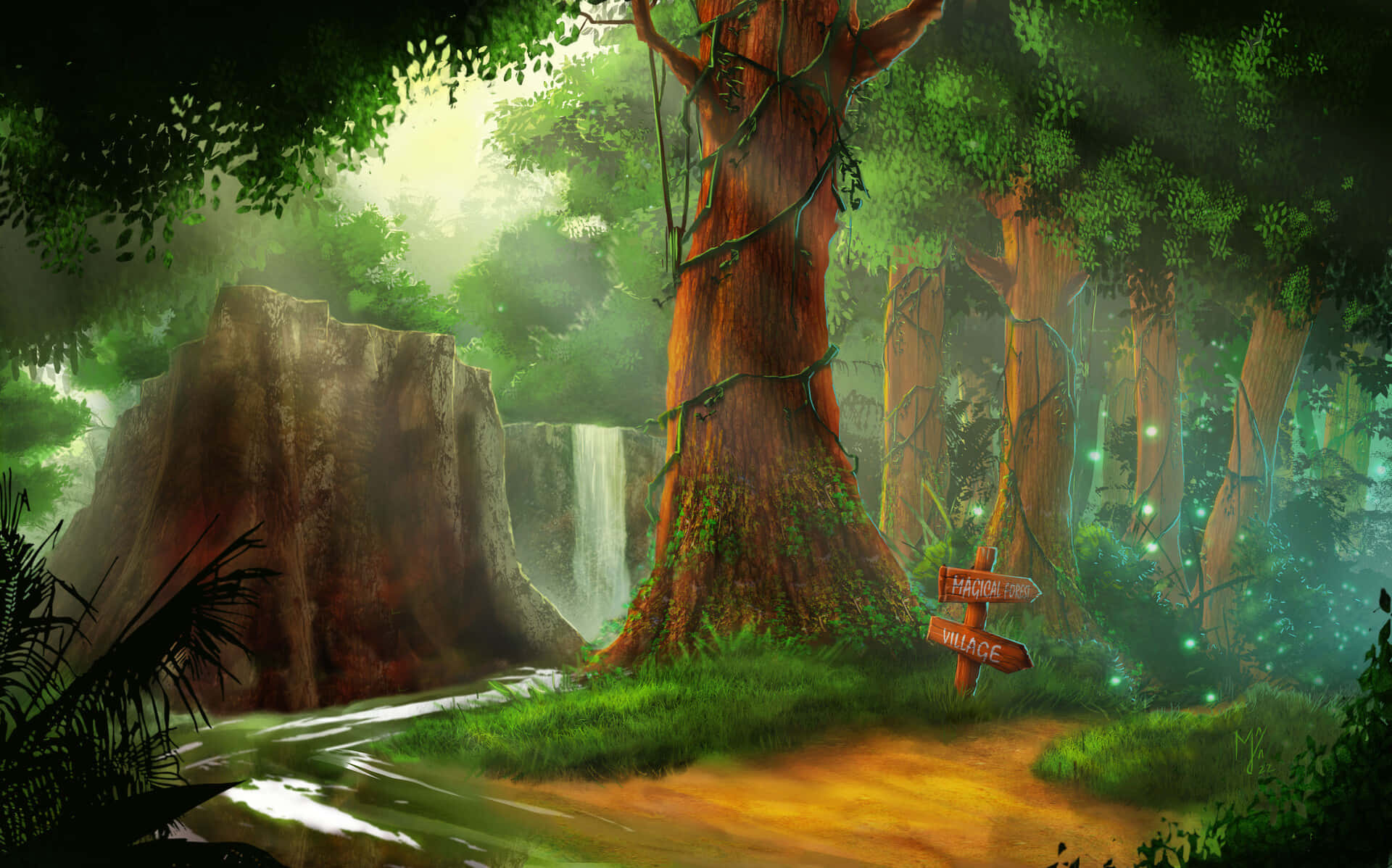 Download Welcome to the magical Cartoon Forest 