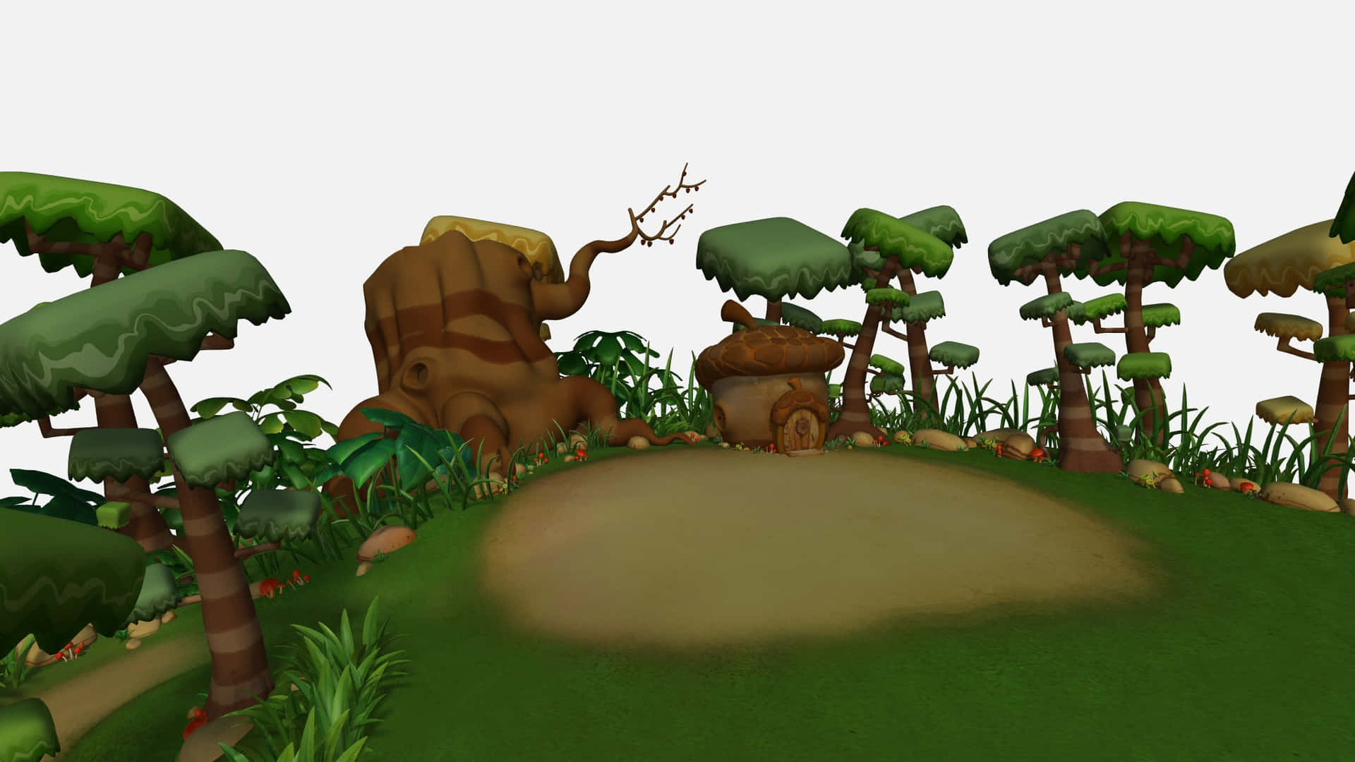 Take a stroll in the secluded Cartoon Forest