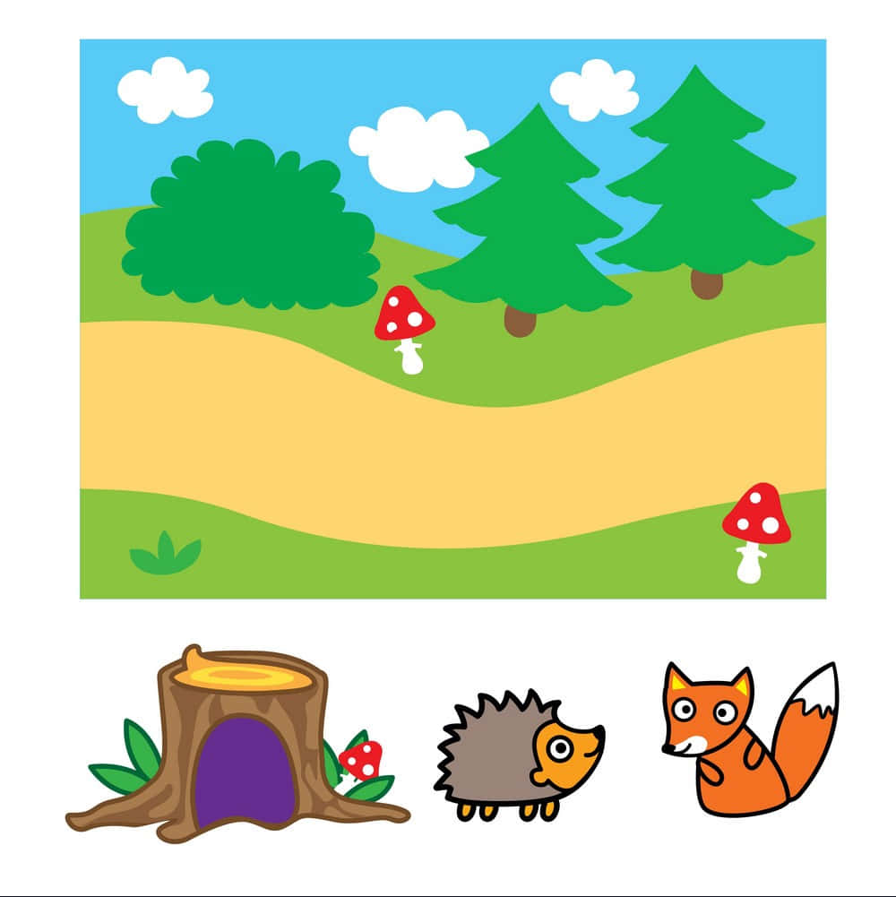 Cartoon Forest Background