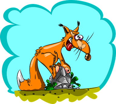 Cartoon Fox Hunting Prey PNG