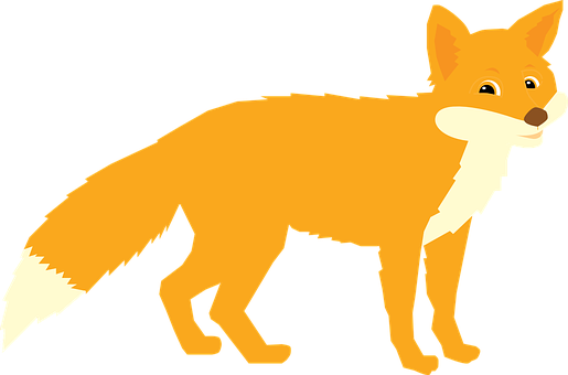 Cartoon Fox Illustration PNG