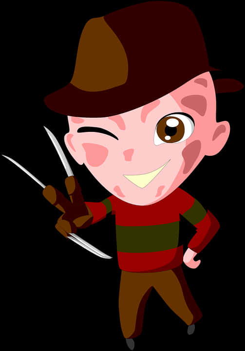 Cartoon Freddy Krueger Character PNG