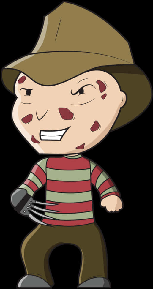 Cartoon Freddy Krueger Character PNG