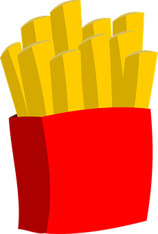 Cartoon French Fries Clipart PNG