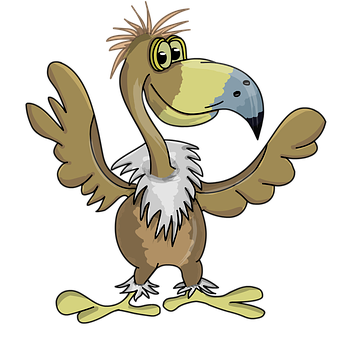 Cartoon Friendly Bird Character PNG