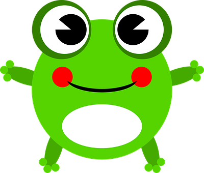 Cartoon Frog Graphic PNG