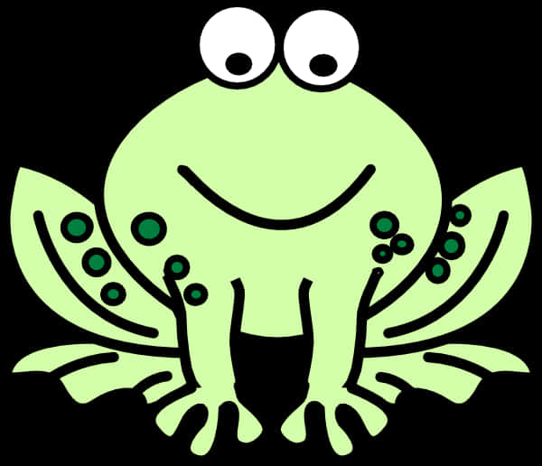 Cartoon Frog Illustration PNG