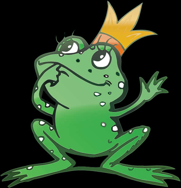 Cartoon Frog King Crown PNG