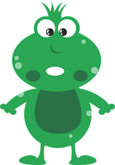 Cartoon Frog Standing Vector PNG