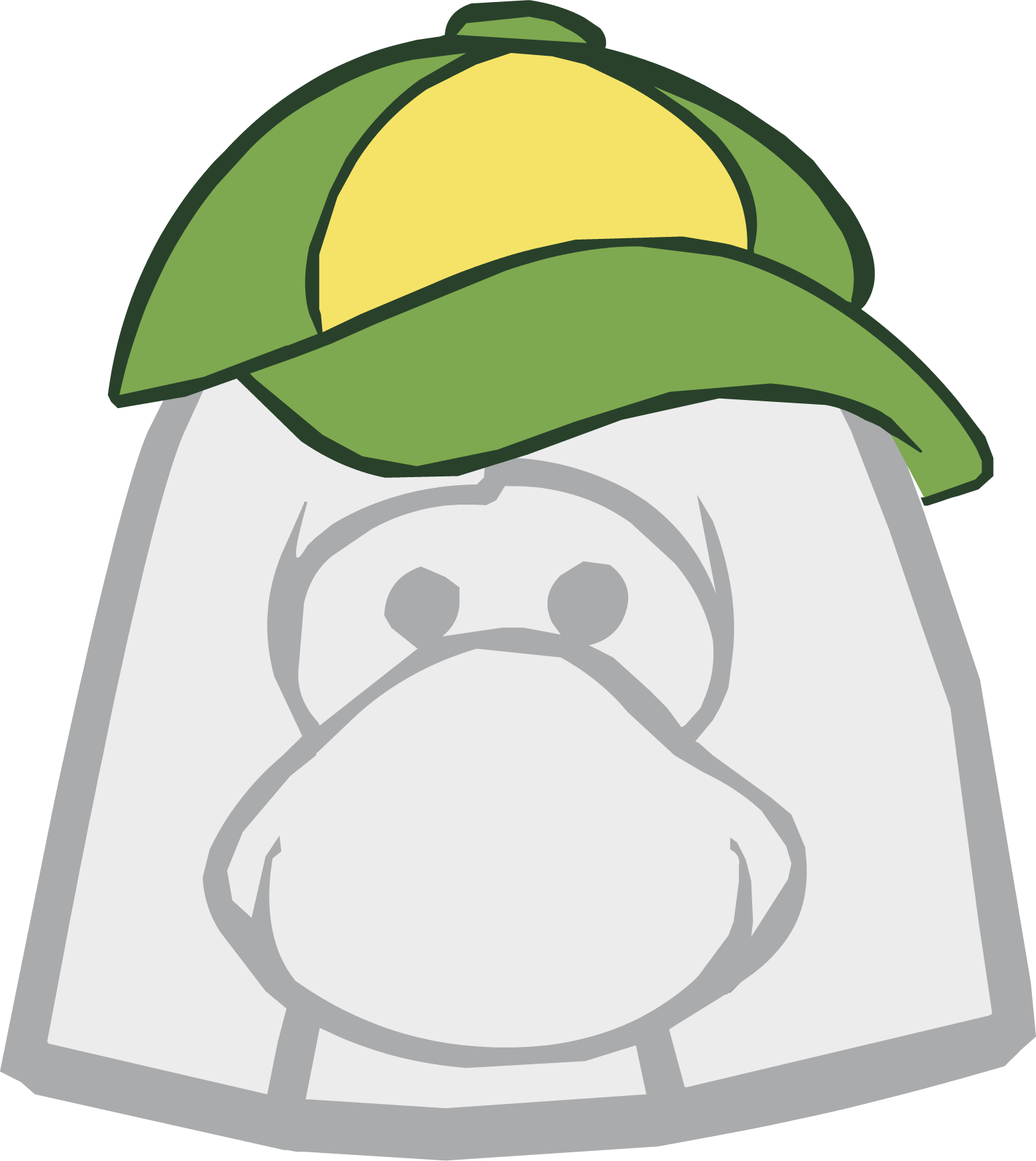 Cartoon Frog Under Green Hat PNG