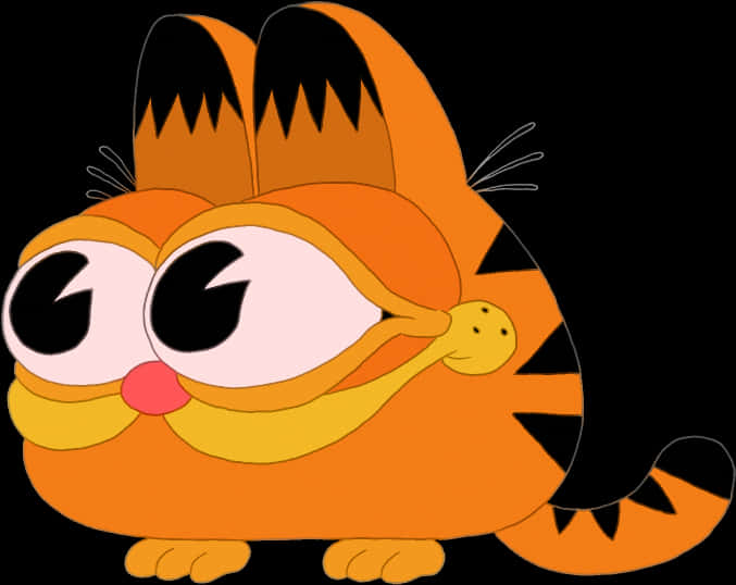 Cartoon Garfield Sitting PNG