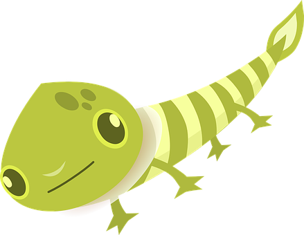 Cartoon_ Gecko_ Vector_ Illustration PNG