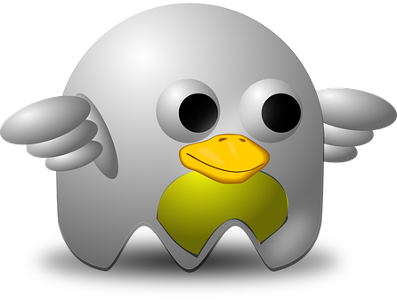 Cartoon Ghost Bird Graphic PNG