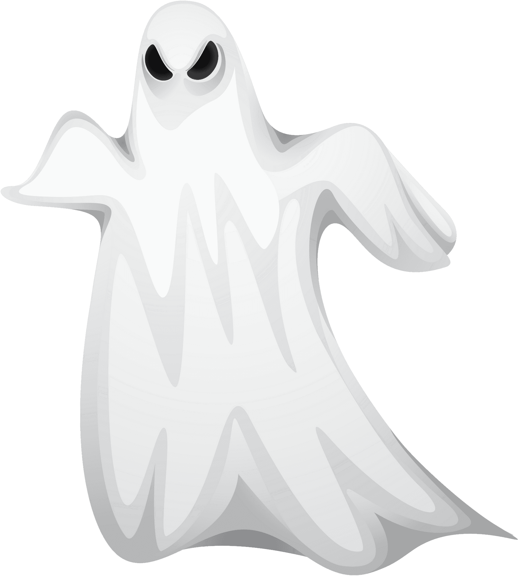 Cartoon Ghost Floating PNG