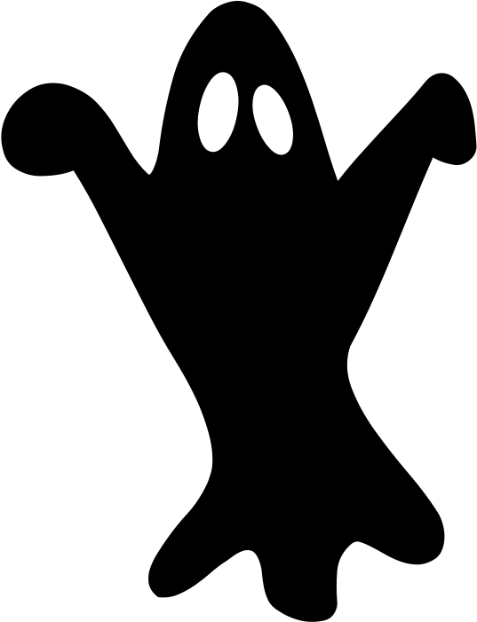 Cartoon Ghost Silhouette PNG