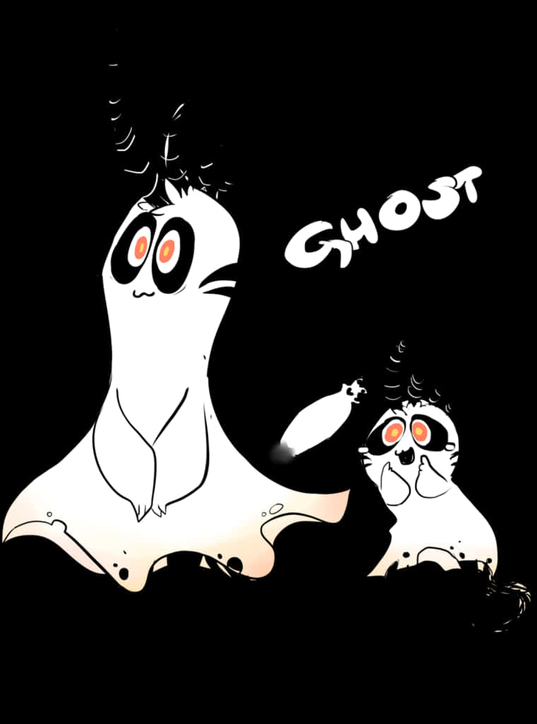 Download Cartoon Ghosts Surprised Expression | Wallpapers.com