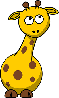 Cartoon Giraffe Character PNG