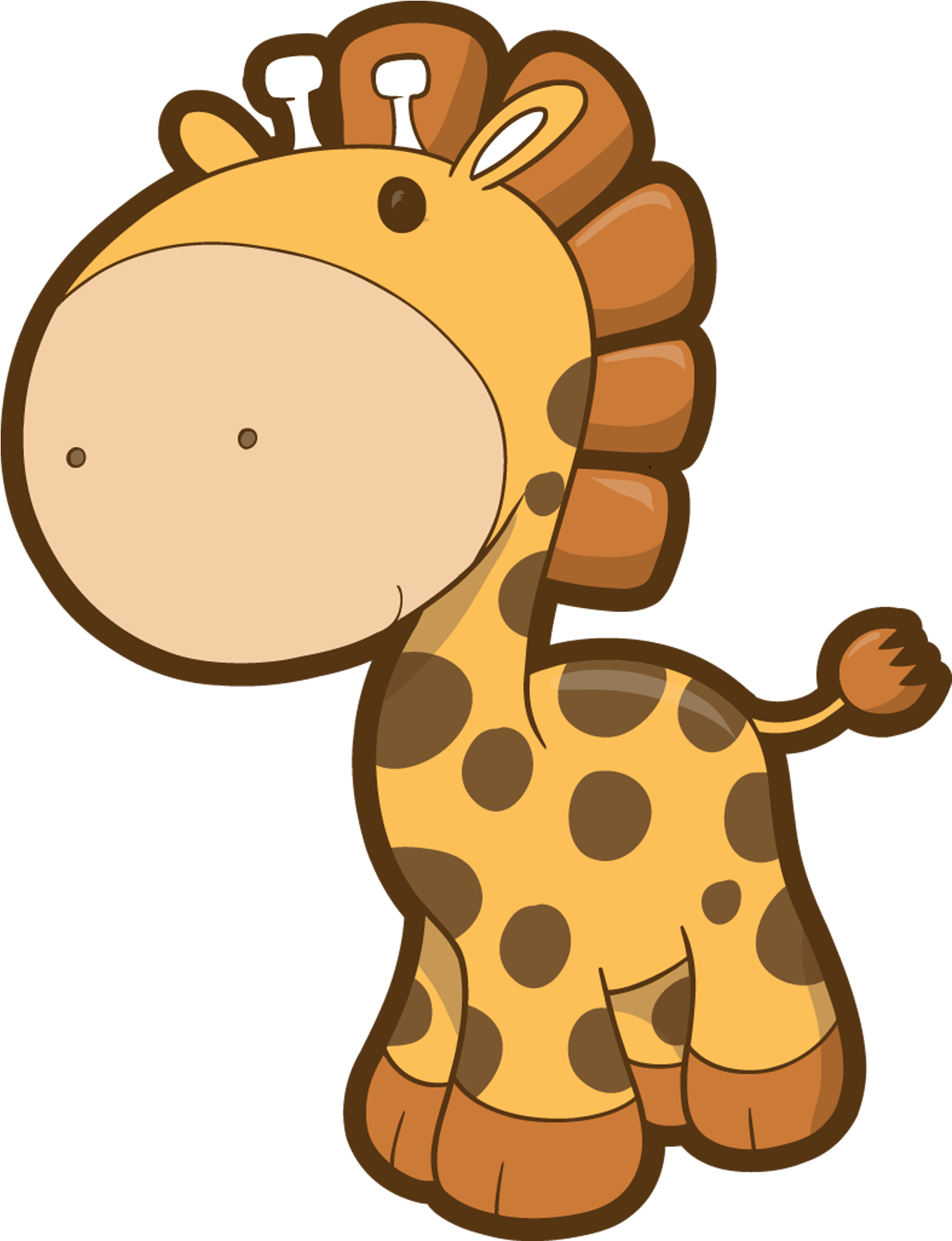 Cartoon Giraffe Illustration PNG