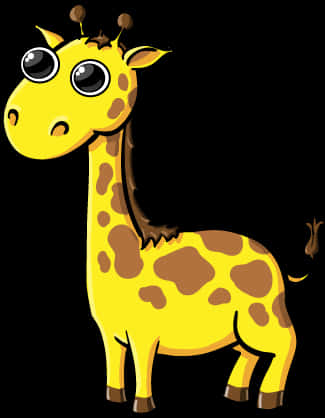 Cartoon Giraffe Standing PNG