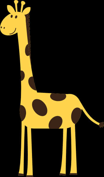 Cartoon Giraffe Standing PNG