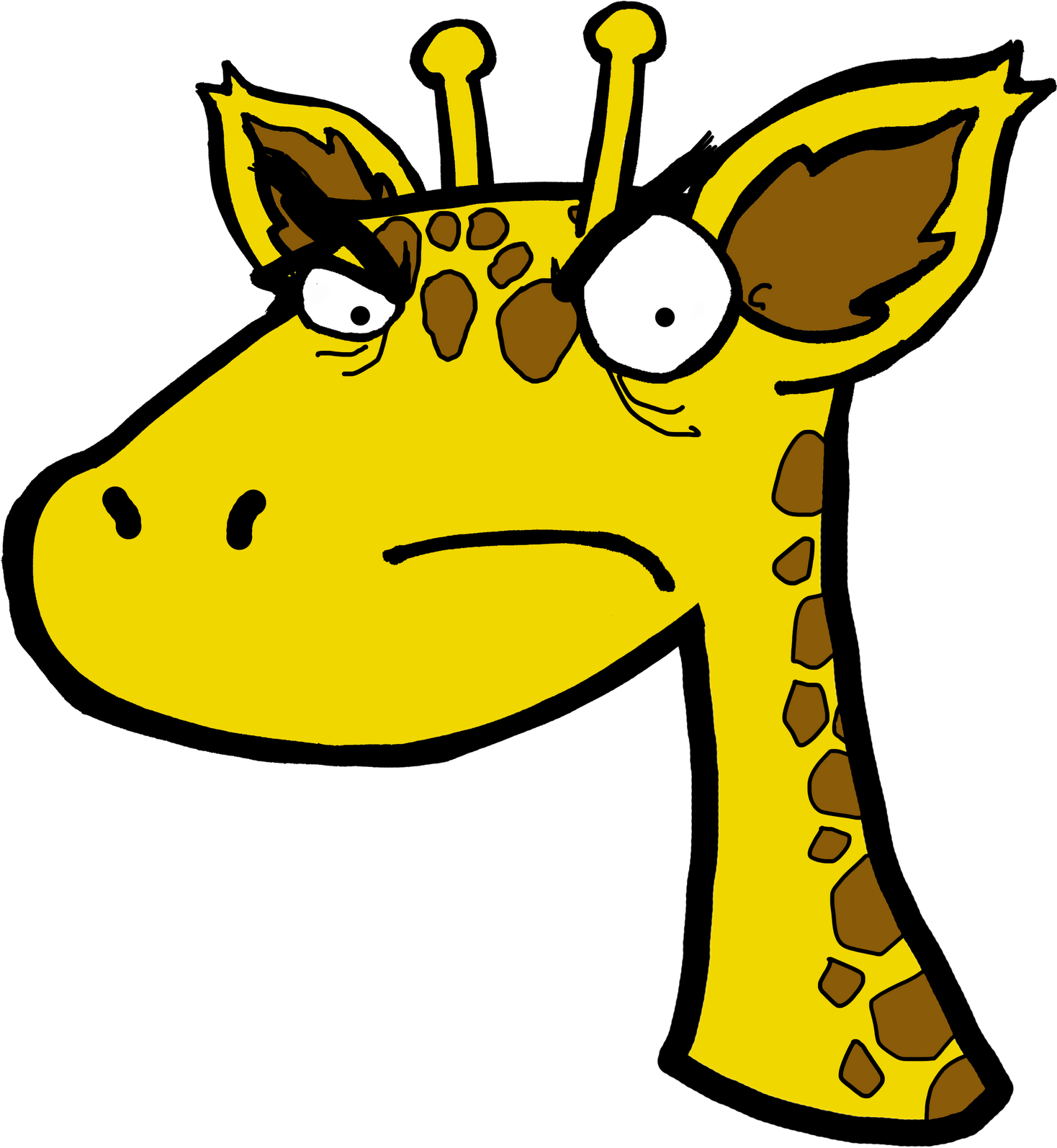 Cartoon Giraffe With Attitude.png PNG