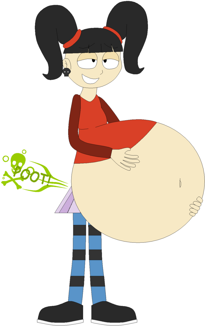 Download Cartoon Girl Farting Big Belly | Wallpapers.com