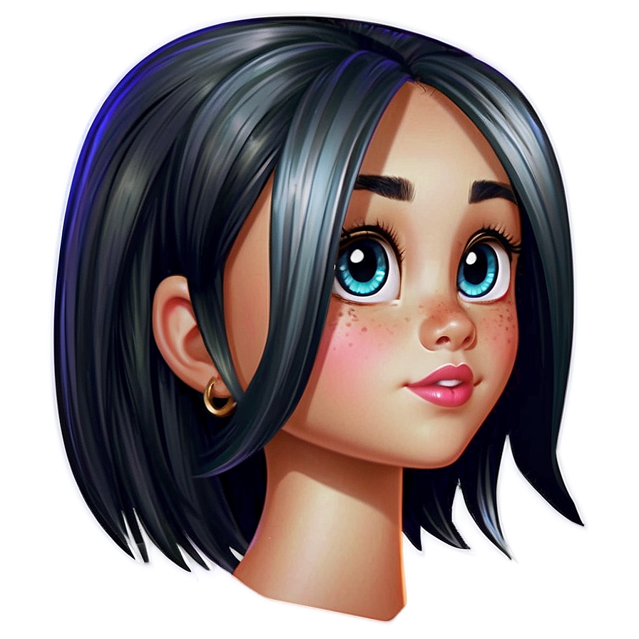 Cartoon Girl Hair Png Hhi PNG