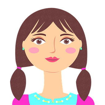 Cartoon Girl Portrait PNG