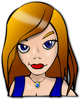 Cartoon Girl Portrait PNG