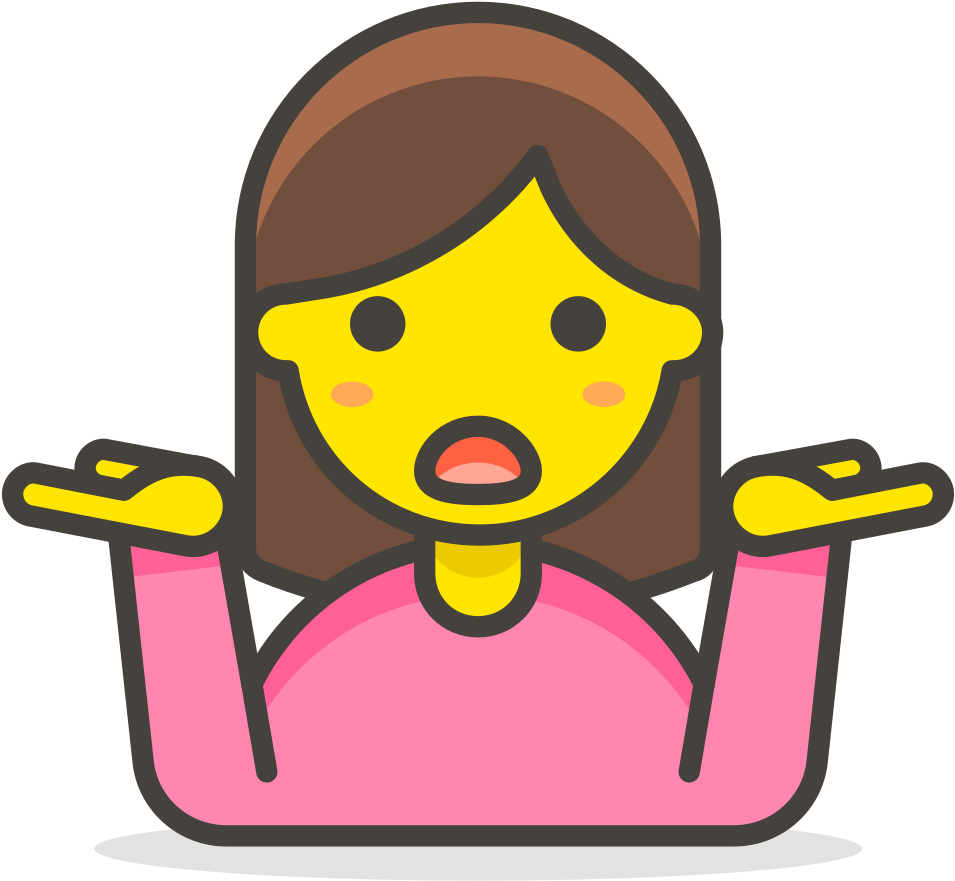 Cartoon Girl Shrugging PNG