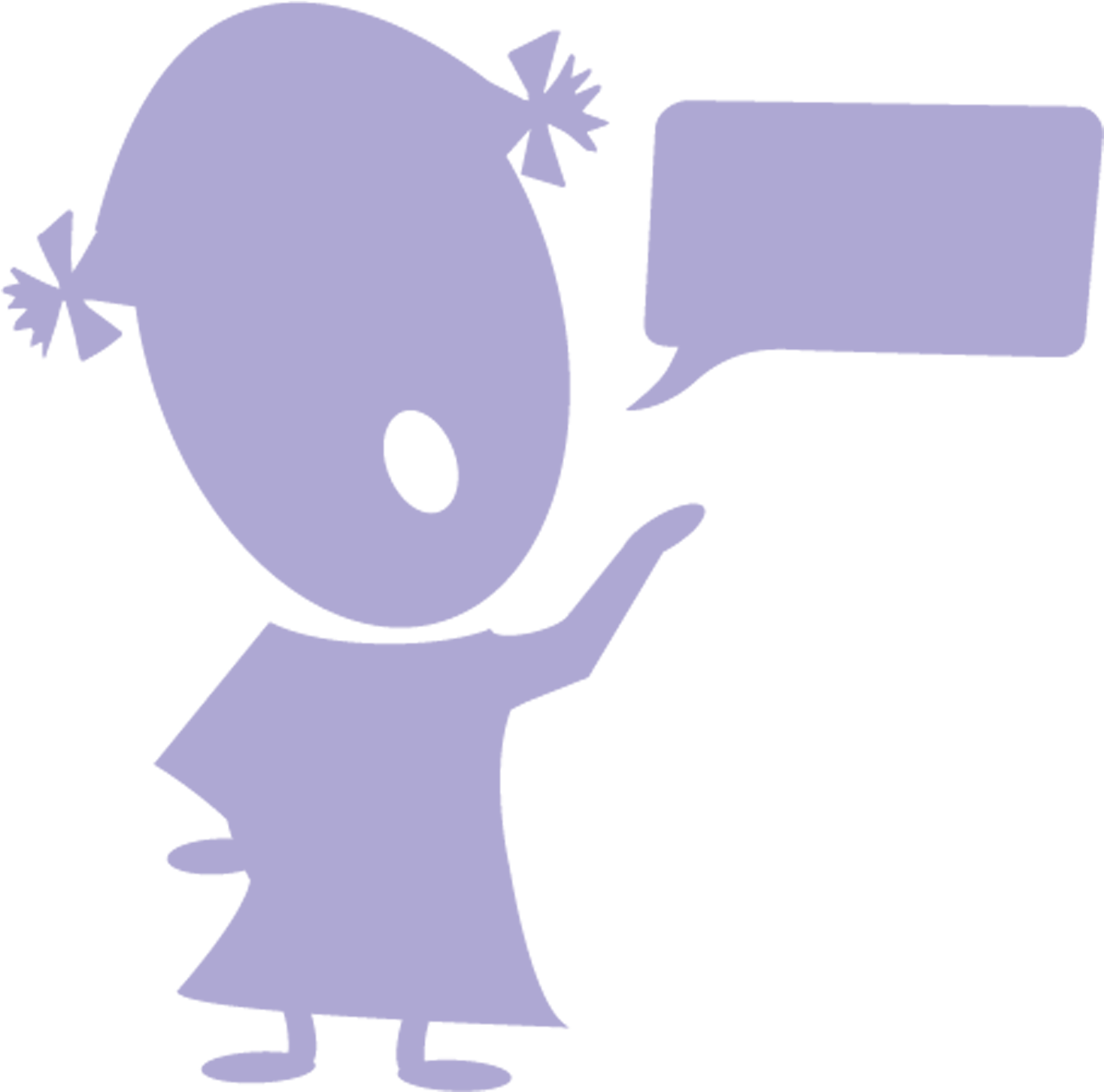 Cartoon Girl Speech Bubble PNG