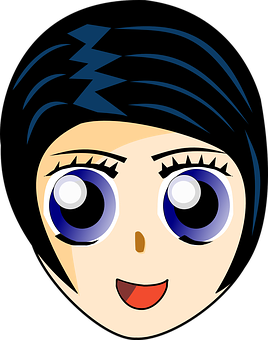 Cartoon Girl Vector Graphic PNG